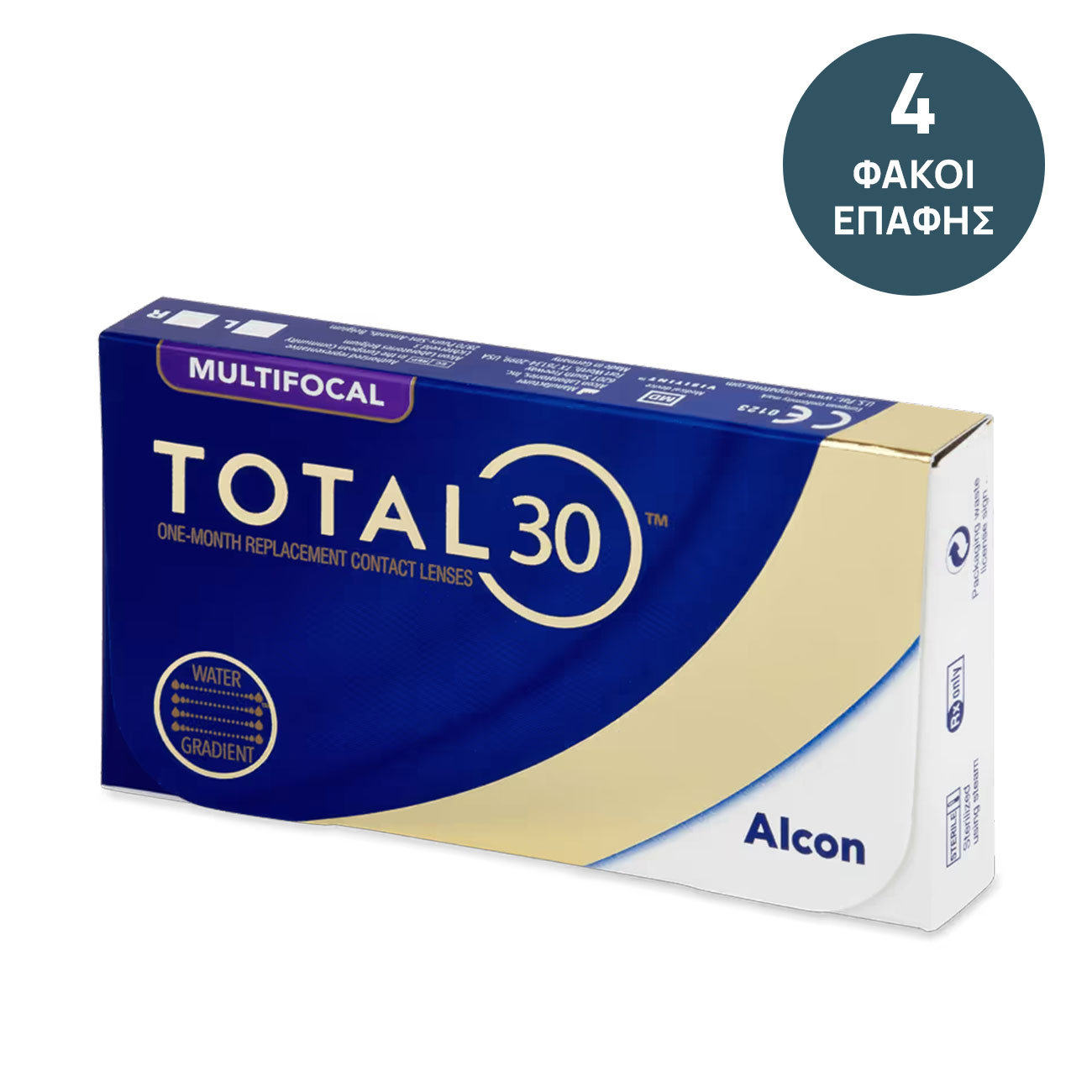 Alcon-TOTAL30-multifocal-3pack Alcon TOTAL30 multifocal για πρεσβυωπία 3 φακοί + 1 δώρο - Image 1
